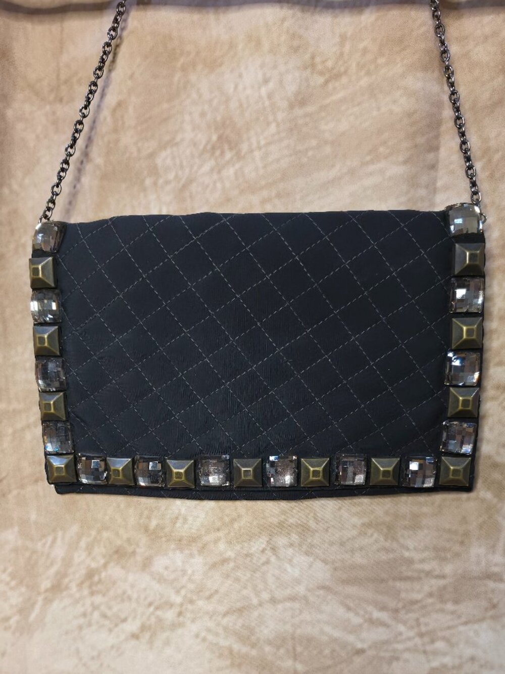 Nanette Lepore Black Studded Embellished Clutch